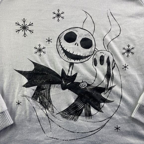 Jack Skellington Sleepwear Youth Medium Gray Black Nightmare Before Christmas - Picture 3 of 13
